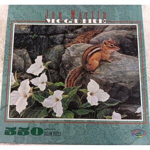 550-piece jigsaw puzzle Chipmunk on a Branch Jan Martin McGuire by Ceaco